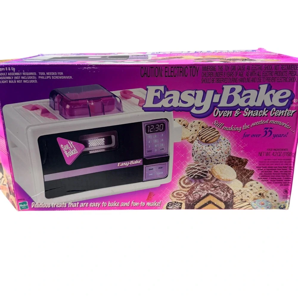 Vintage 1993 Hasbro Easy-Bake Oven and Snack Center 90s Retro Toy with Box